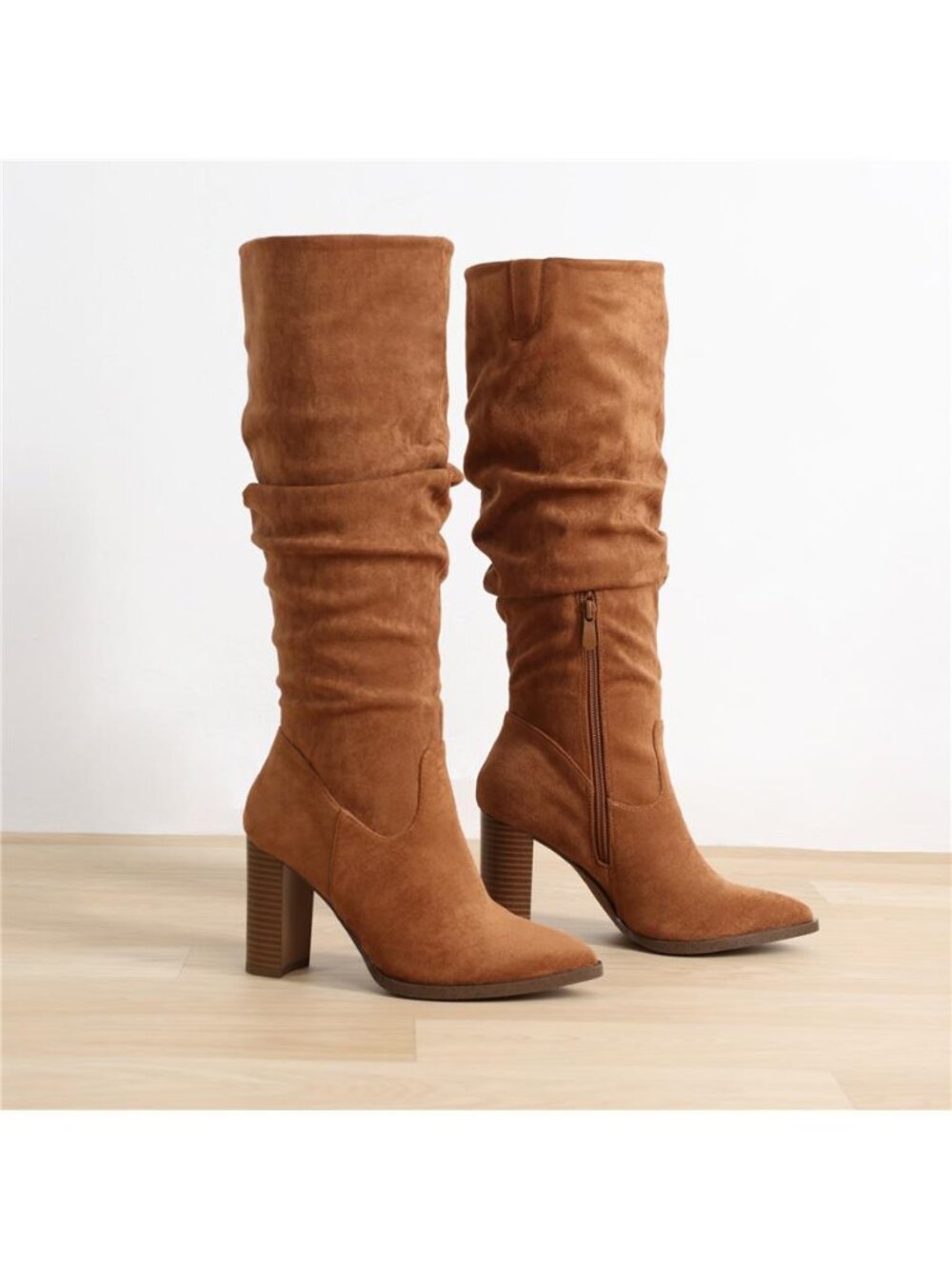 NWT DREAM PAIRS Women's Knee High Boots Pointed Toe Suede Boots